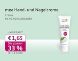 mea - meine apotheke - Hand- und Nagelcreme Angebot im Prospekt Hand- und Nagelcreme bei mea - meine apotheke im Prospekt "" für 1,65 €