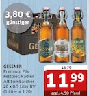 Premium Pils oder Festbier oder Radler oder Alt Sumbarcher Angebote von Gessner bei Getränke Quelle WVG Magdeburg für 11,99 €