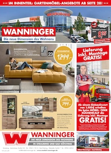 Möbel Wanninger Prospekt Die neue Dimension des Wohnens! mit  Seiten in Pfakofen und Umgebung