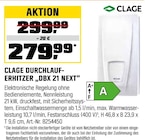 Durchlauferhitzer DBX 21 Next im OBI Prospekt Durchlauferhitzer DBX 21 Next von Clage im aktuellen OBI Prospekt für 279,99 €