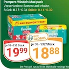 Windeln Maxipack im Angebot bei GLOBUS in Gera Windeln Maxipack Angebote von Pampers bei GLOBUS Gera für 18,88 €