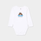 Body US coton Monsieur Caca x La Halle blanc bébé garçon dans le catalogue La Halle