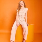 Combinaison pantalon lin mélangé beige femme à 35,99 € dans le catalogue La Halle