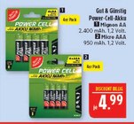 Power-Cell-Akku Mignon AA Angebote von Gut & Günstig bei Marktkauf Schweinfurt für 4,99 €