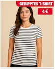 Geripptes T-Shirt für 4,00 € bei Woolworth im Angebot Geripptes T-Shirt im aktuellen Woolworth Prospekt