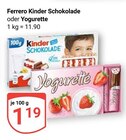 Kinder Schokolade im Angebot bei GLOBUS in Hofheim Kinder Schokolade Angebote von Ferrero bei GLOBUS Hofheim für 1,19 €