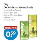 Cocktails von City im aktuellen V-Markt Prospekt für 0,59 €