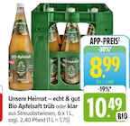 Bio Apfelsaft trüb Angebote von Unsere Heimat bei EDEKA Koblenz für 8,99 €
