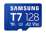 T7, Micro-SD microSD Speicherkarte, 128 GB im MediaMarkt Saturn Prospekt T7, Micro-SD microSD Speicherkarte, 128 GB von SAMSUNG im aktuellen MediaMarkt Saturn Prospekt für 32,99 €