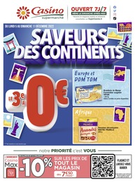 Catalogue Casino Supermarchés à Épinal, avec 17 pages Prospectus Casino Supermarchés à Épinal, "Saveurs des continents", 17 pages, 05/12/2022 - 11/12/2022