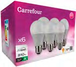 Pack 6 ampoules led standard 60w e27 - Carrefour à Villemomble Pack 6 ampoules led standard 60w e27 en promo chez Carrefour Villemomble à 9,90 €