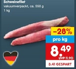 Netto Marken-Discount Meckenbeuren - Schweinefilet Angebot im Prospekt Schweinefilet bei Netto Marken-Discount im Meckenbeuren Prospekt für 8,49 €