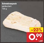 Netto Marken-Discount Eisenberg - Schweinespeck Angebot im Prospekt Schweinespeck bei Netto Marken-Discount im Eisenberg Prospekt für 0,99 €