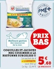 Coquilles st-jacques MSC cuisinees a la bretonne surgelees - U en promo chez Super U Tours à 5,60 €