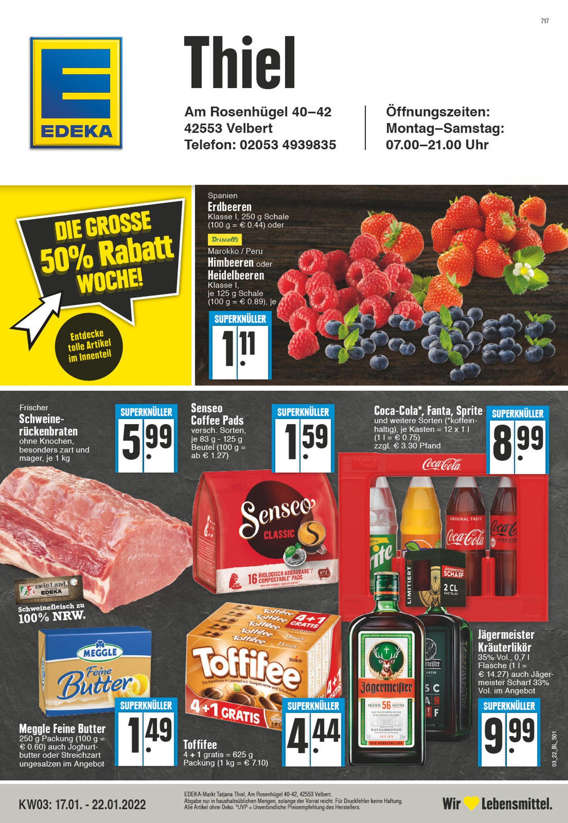 EDEKA Prospekt für Velbert mit 24 Seiten EDEKA Prospekt für Velbert: "Aktuelle Angebote", 24 Seiten, 17.01.2022 - 22.01.2022