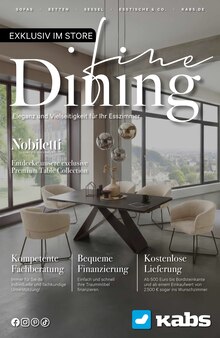 Kabs Prospekt ELEGANZ UND VIELSEITIGKEIT FÜR IHR ESSZIMMER mit  Seiten in Wedel und Umgebung