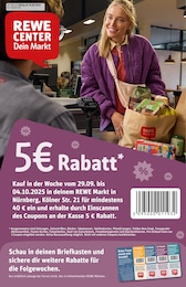 REWE Prospekt für Nürnberg: "Dein Markt", 36 Seiten, 29.09.2025 - 04.10.2025