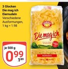 Die mag ich Eiernudeln im Angebot bei GLOBUS in Saarbrücken Die mag ich Eiernudeln Angebote von 3 Glocken bei GLOBUS Saarbrücken für 0,99 €