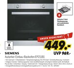 Autarker Einbau-Backofen EP211B1 Angebote von Siemens bei MEDIMAX Oranienburg für 449,00 €