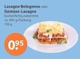 Lasagne Bolognese oder Gemüse-Lasagne von  im aktuellen V-Markt Prospekt für 0,95 €