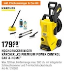 HOCHDRUCKREINIGER „K3 PREMIUM POWER CONTROL CAR & HOME“ Angebote von KÄRCHER bei OBI Jena für 179,99 €