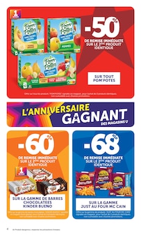 Promotion Kinder Chocolat dans le prospectus Super U, valable du 22/09/2026 au 04/10/2026 Promo Kinder Chocolat dans le catalogue Super U du moment à la page 4