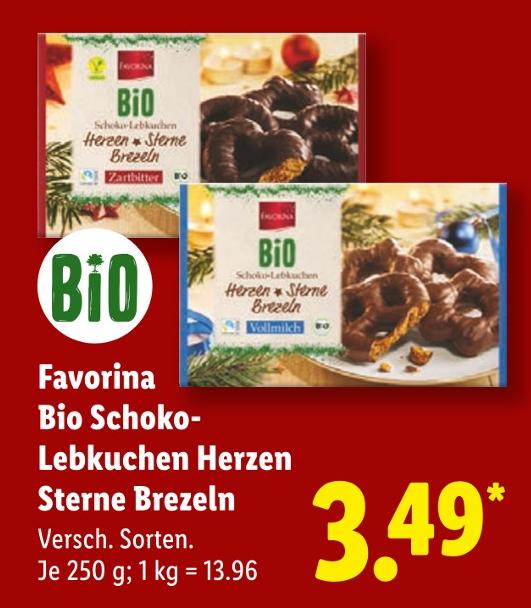 Bio Schoko-Lebkuchen Herzen Sterne Brezeln Zartbitter
