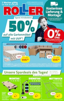 ROLLER Prospekt 50% auf alle Gartenmöbel mit UVP! mit 16 Seiten