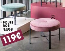 H&H St Isidore - POUFS ROSI Promo POUFS ROSI dans le catalogue H&H "Soldes & Promos" à St Isidore