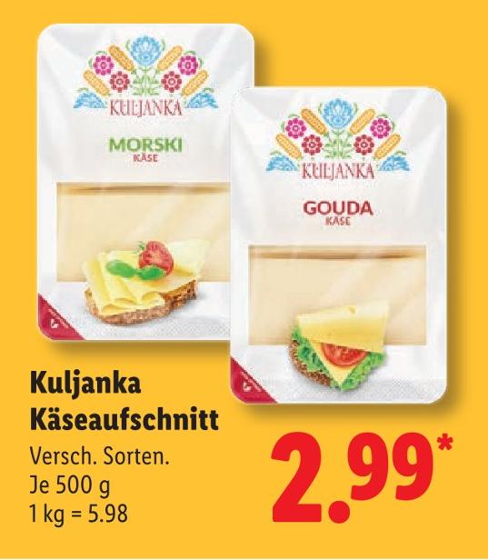 Gouda Käseaufschnitt