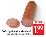 E center Dettingen - Würzige Landrauchsalami Angebot im Prospekt Würzige Landrauchsalami bei E center im Dettingen Prospekt für 1,99 €