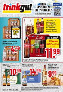Cola im aktuellen Trinkgut Prospekt (Bad Kreuznach) Cola im Trinkgut Prospekt "Aktuelle Angebote" mit 8 Seiten (Bad Kreuznach)