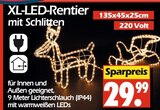 XL-LED-Rentier mit Schlitten Angebote bei Wreesmann Altenburg für 29,99 €