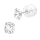 Boucles d'oreilles en or gris et oxyde de zirconium en promo chez Le Manège à Bijoux Boucles d'oreilles en or gris et oxyde de zirconium dans le catalogue Le Manège à Bijoux
