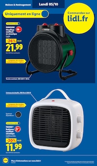 Promotion Ventilateur dans le prospectus Lidl, valable du 01/10/2026 au 07/10/2026 Promo Ventilateur dans le catalogue Lidl du moment à la page 44