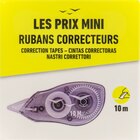 Ruban correcteur frontal - 5mm x 10m - Les Prix Mini en promo chez Bureau Vallée Ruban correcteur frontal - 5mm x 10m - Les Prix Mini dans le catalogue Bureau Vallée