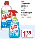 Allzweckreiniger oder Glasreiniger Angebote von Ajax bei Rossmann Erfurt für 1,39 €