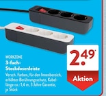 3-fach-Steckdosenleiste im Angebot bei ALDI SÜD in Leinfelden-Echterdingen 3-fach-Steckdosenleiste Angebote von WORKZONE bei ALDI SÜD Leinfelden-Echterdingen für 2,49 €