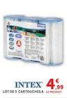 Lot de 3 cartouches a - INTEX en promo chez Hyper U Reims à 4,99 €