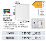 Aktuelles Tischkühlschrank TFW 8655 Angebot bei Metro in Neuwied ab 166,59 €