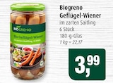 Geflügel-Wiener im Angebot bei Markant in Kiel Geflügel-Wiener Angebote von Biogreno bei Markant Kiel für 3,99 €