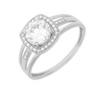 Bague en argent rhodié et oxydes de zirconium - Le Manège à Bijoux Bague en argent rhodié et oxydes de zirconium à 56,00 € dans le catalogue Le Manège à Bijoux