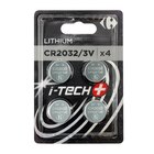 Piles miniatures CR2032  CRF I-TECH+ - CARREFOUR dans le catalogue Carrefour Market