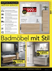 Aktueller BRAUN Möbel-Center Prospekt mit Badmöbel, "JUBILÄUMS SSV", Seite 13