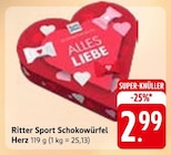 Schokowürfel Herz bei EDEKA im Heimsheim Prospekt für 2,99 €