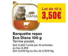 Barquette repas eco 100 g - Animalis à Montigny-le-Bretonneux Barquette repas eco 100 g en promo chez Animalis Montigny-le-Bretonneux à 3,50 €
