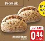 Aktuelles Dinkelbrötchen Angebot bei EDEKA in Duisburg ab 0,44 €