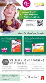 Aktueller mea - meine apotheke Prospekt "Unsere Dezember-Angebote" Seite 1 von 4 Seiten für Wartenberg