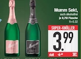 Sekt, auch alkoholfrei Angebote von Mumm bei E center Regensburg für 3,99 €