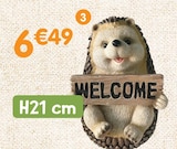 Statuette hérisson "Welcome" dans le catalogue B&M